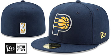 Pacers NBA TEAM-BASIC Navy Fitted Hat by New Era