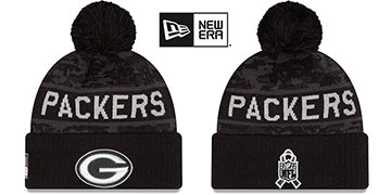 Packers 2026 SALUTE-TO-SERVICE Dark Digital Camo Knit Beanie Hat by New Era