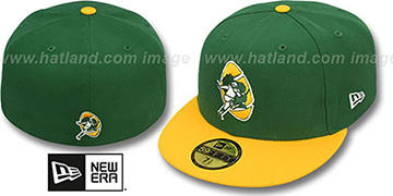 Packers NFL 2T THROWBACK TEAM-BASIC Green-Gold Fitted Hat by New Era