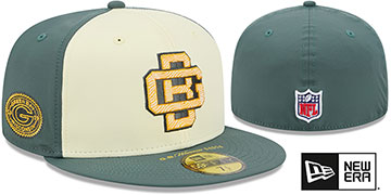 Packers NFL RIVALRIES Cream-Green Fitted Hat by New Era