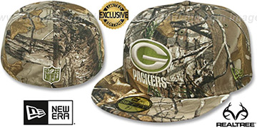 Packers NFL TEAM-BASIC Realtree Camo Fitted Hat by New Era
