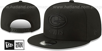 Packers TEAM-BASIC BLACKOUT SNAPBACK Hat by New Era