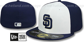 Padres 2014 DIAMOND-TECH BP White-Navy Hat by New Era