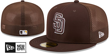 Padres 2026 'BATTING PRACTICE' Brown Fitted Hat by New Era