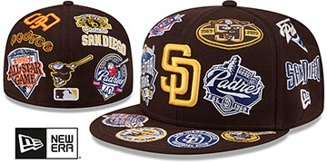 Padres ALL-OVER Brown Fitted Hat by New Era