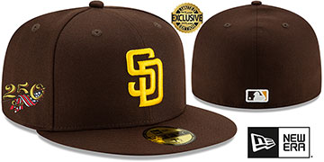 Padres 'AMERICA 250 SIDE-PATCH' Brown Fitted Hat by New Era