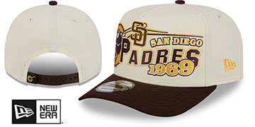 Padres CLASSIC A-FRAME SNAPBACK Chrome-Brown Hat by New Era