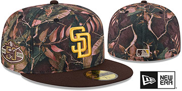 Padres LEAVES SIDE-PATCH Multi-Brown Fitted Hat by New Era