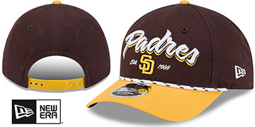 Padres TEAM LOYAL M-CROWN SNAPBACK Brown-Gold Hat by New Era