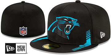 Panthers 2021 NFL SIDELINE HOME Black Fitted Hat by New Era