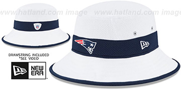 Patriots 2015 NFL TRAINING BUCKET White Hat by New Era