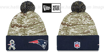 Patriots 2015 SALUTE-TO-SERVICE Knit Beanie Hat by New Era