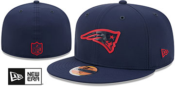 Patriots 2026 NFL  SIDELINE Navy Fitted Hat by New Era
