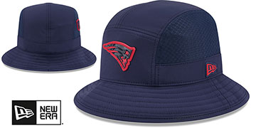 Patriots 2026 NFL SIDELINE BUCKET Navy Hat by New Era