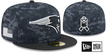 Patriots 2026 SALUTE-TO-SERVICE Dark Digital Camo-Black Fitted Hat by New Era