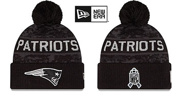 Patriots 2026 SALUTE-TO-SERVICE Dark Digital Camo Knit Beanie Hat by New Era