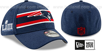 Patriots NFL SUPER BOWL LIII ONFIELD FLEX Navy Hat by New Era