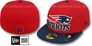 Patriots NFL-TIGHT Red-Navy Fitted Hat by New Era