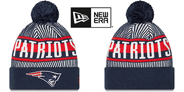 Patriots STRIPED Knit Beanie Hat by New Era