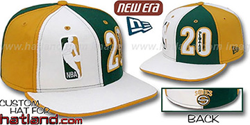 Payton DOUBLE WHAMMY White-Green-Gold Fitted Hat
