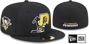 Penguins 'DECEPTOR' Black Fitted Hat by New Era