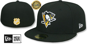 Penguins NHL TEAM-BASIC Black Fitted Hat by New Era