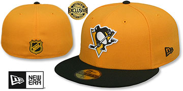 Penguins NHL TEAM-BASIC Gold-Black Fitted Hat by New Era