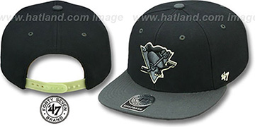 Penguins NIGHT-MOVE SNAPBACK Adjustable Hat by Twins 47 Brand