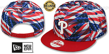 Philles USA WAVING FLAG SNAPBACK Flag-Navy Hat by New Era