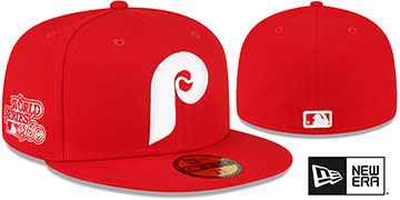Phillies 1980 WS SIDE-PATCH UP Red-White Fitted Hat by New Era
