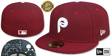 Phillies 1981 COOPERSTOWN BLACKDANA BOTTOM Fitted Hat by New Era