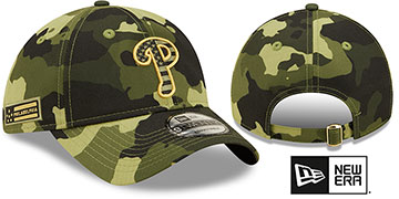 Phillies 2022 ARMED FORCES STARS N STRIPES STRAPBACK Hat by New Era