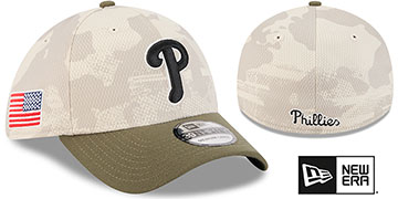 Phillies 2025 ARMED FORCES STARS N STRIPES FLEX Hat by New Era