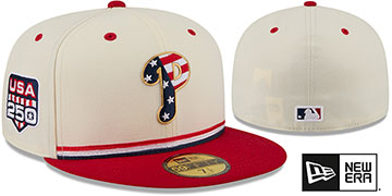 Phillies 2026 JULY 4TH STARS N STRIPES Fitted Hat by New Era
