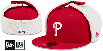 Phillies CLASSIC DOGEAR Red Fitted Hat by New Era