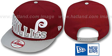 Phillies COOP STOKED SNAPBACK Burgundy-Grey Hat by New Era