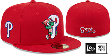 Phillies 'DECEPTOR' Red Fitted Hat by New Era