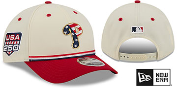 Phillies JULY 4TH STARS N STRIPES M-CROWN SNAPBACK Hat by New Era