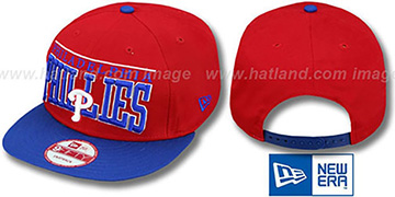 Phillies LE-ARCH SNAPBACK Red-Royal Hat by New Era