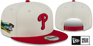 Phillies LOCALIZED SNAPBACK Chrome-Red Hat by New Era
