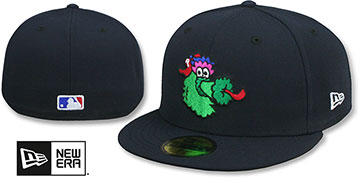 Phillies PHILLIE PHANATIC Navy Fitted Hat by New Era