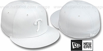 Phillies WHITEOUT Fitted Hat by New Era