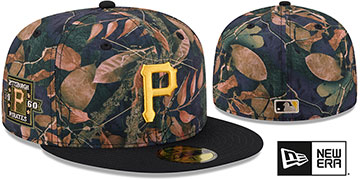 Pirates LEAVES SIDE-PATCH Multi-Black Fitted Hat by New Era