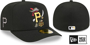 Pirates MLB CARTOON  A-FRAME Black Fitted Hat by New Era