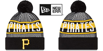 Pirates STRIPED Knit Beanie Hat by New Era