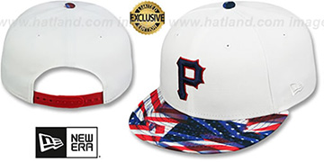 Pirates USA WAVING FLAG SNAPBACK White-Flag Hat by New Era