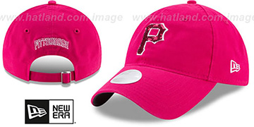 Pirates WOMENS MOTHERS DAY GLIMMER STRAPBACK Pink Hat by New Era