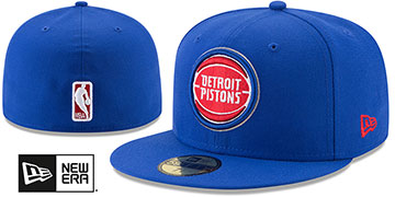 Pistons NBA TEAM-BASIC Royal Fitted Hat by New Era