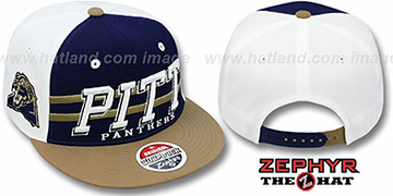 Pitt 2T SUPERSONIC SNAPBACK Navy-Gold Hat by Zephyr