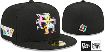 Puerto Rico WBC COUNTRY CONNECT Black Fitted Hat by New Era